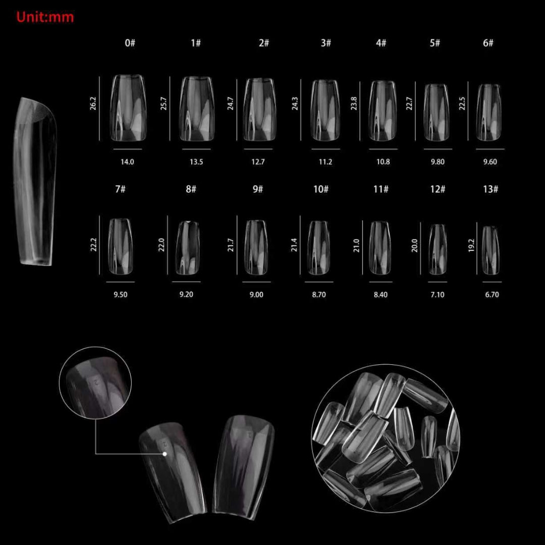 Medium Square Structured Gel-X Tips, 280pcs