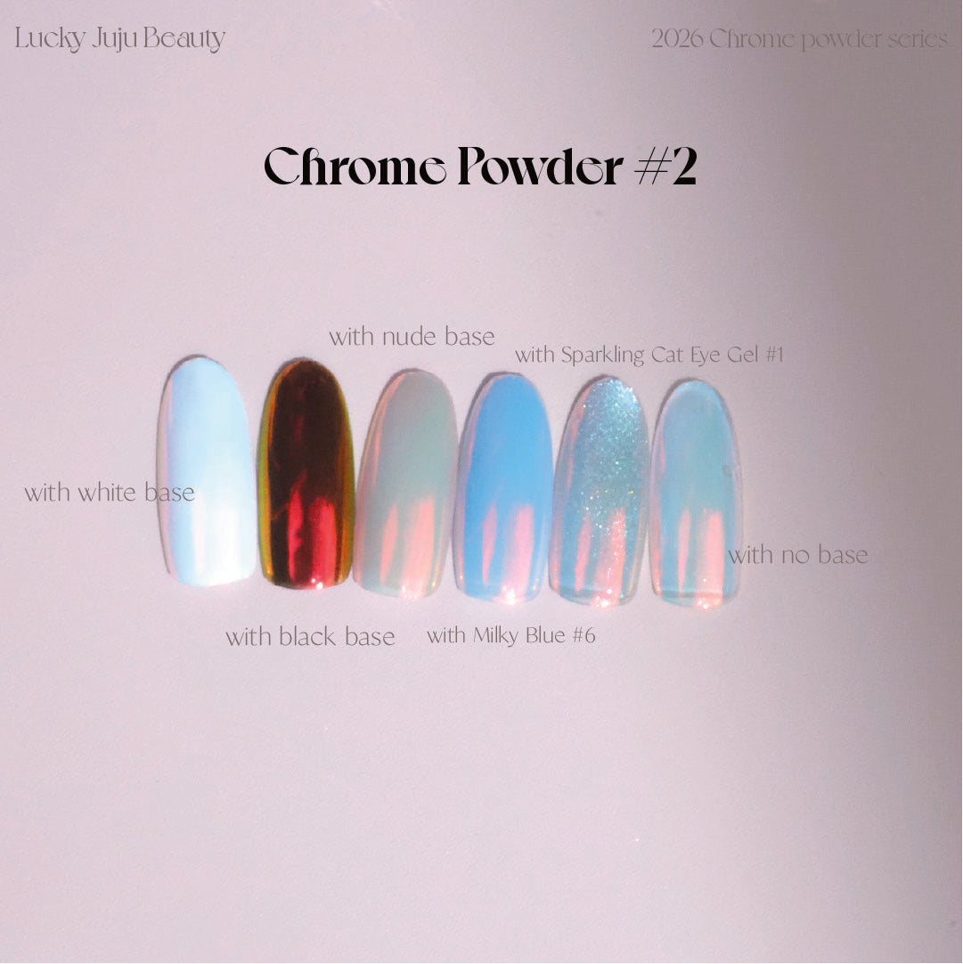 Chrome Powder #2 multi-colours transparent nails powder