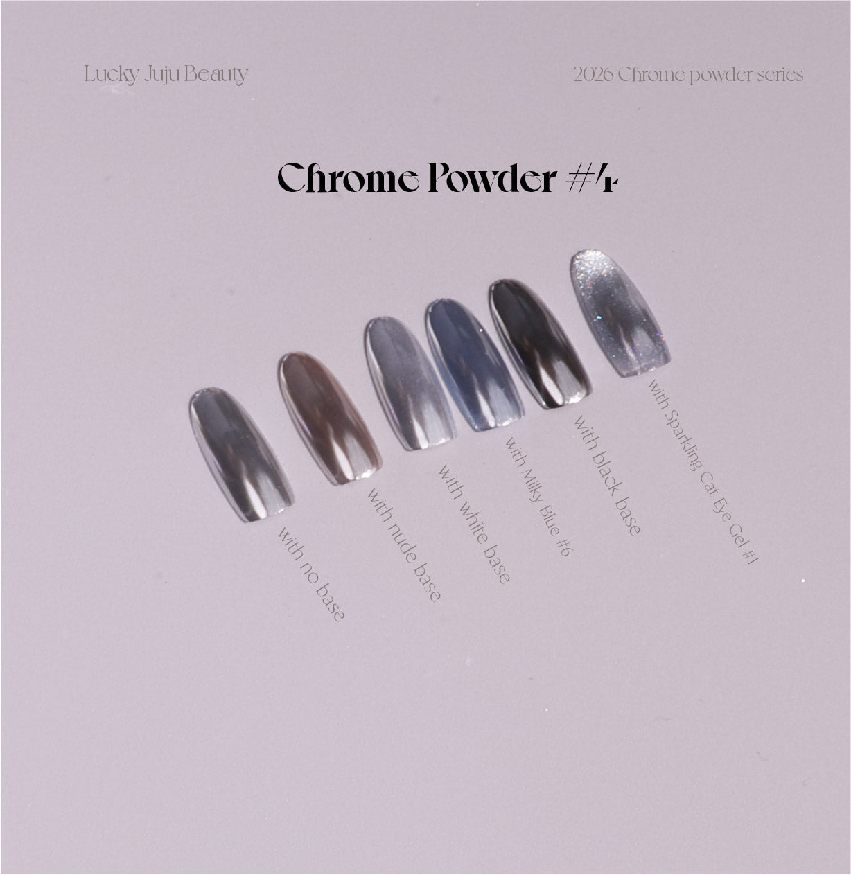 Chrome Powder #4 Smooth silver nail powder