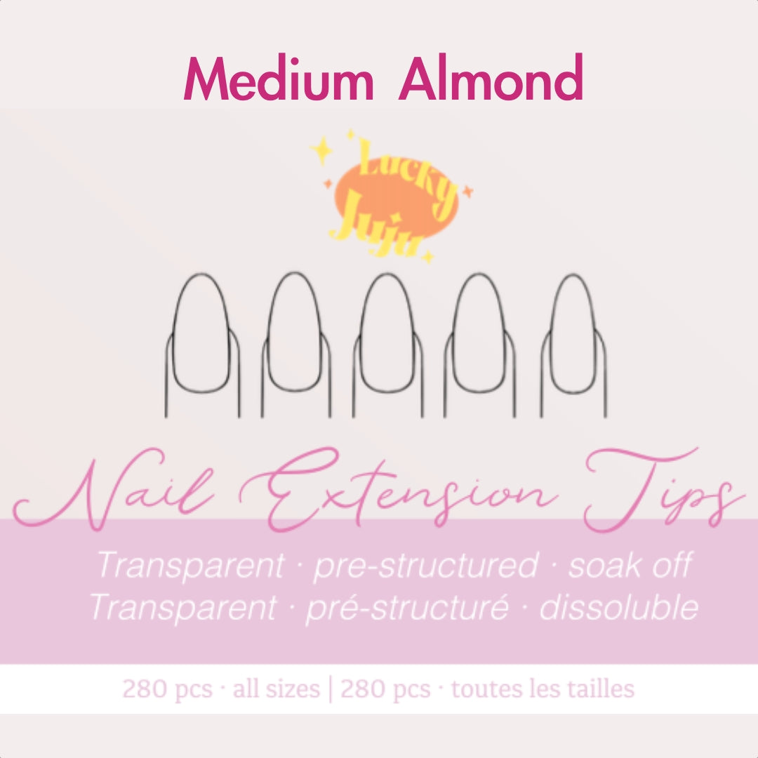 Medium Almond Structured Gel-X Tips, 280pcs