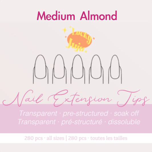 Medium Almond Structured Gel-X Tips, 280pcs