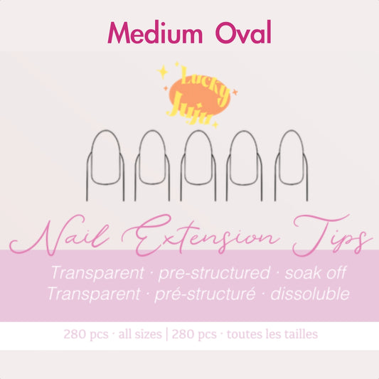 Medium Oval Structured Gel-X Tips, 280pcs
