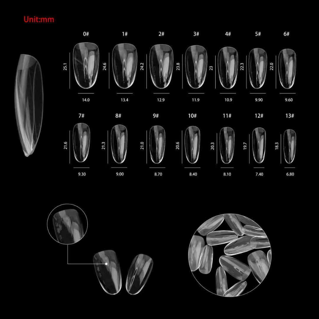 Medium Oval Structured Gel-X Tips, 280pcs