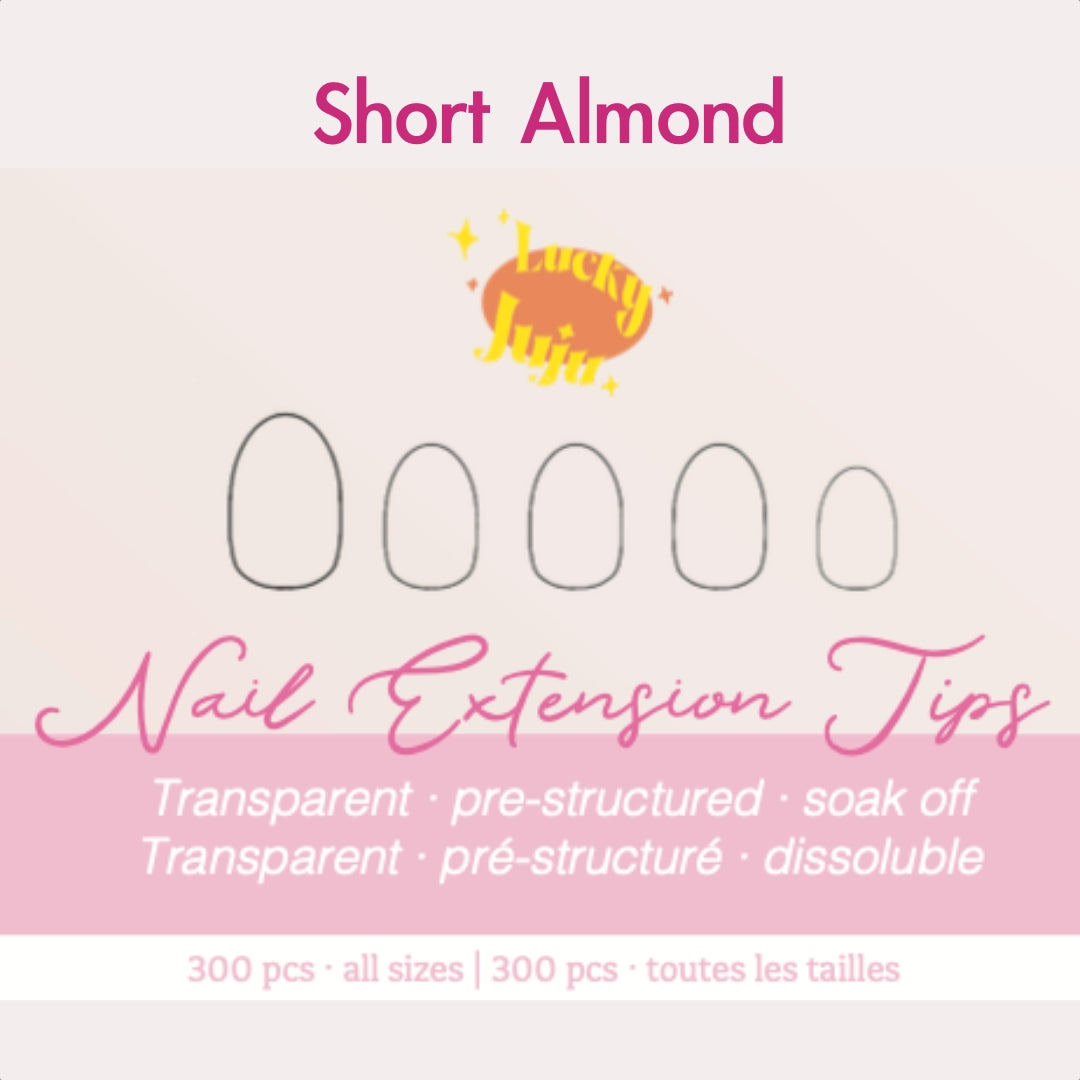 Short Almond Structured Gel-X Tips, 280pcs