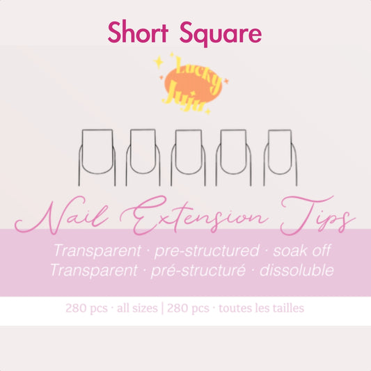 Short Square Structured Gel-X Tips, 280pcs