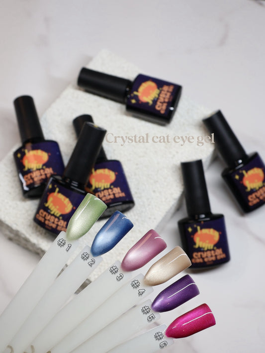 Crystal cat eye gels