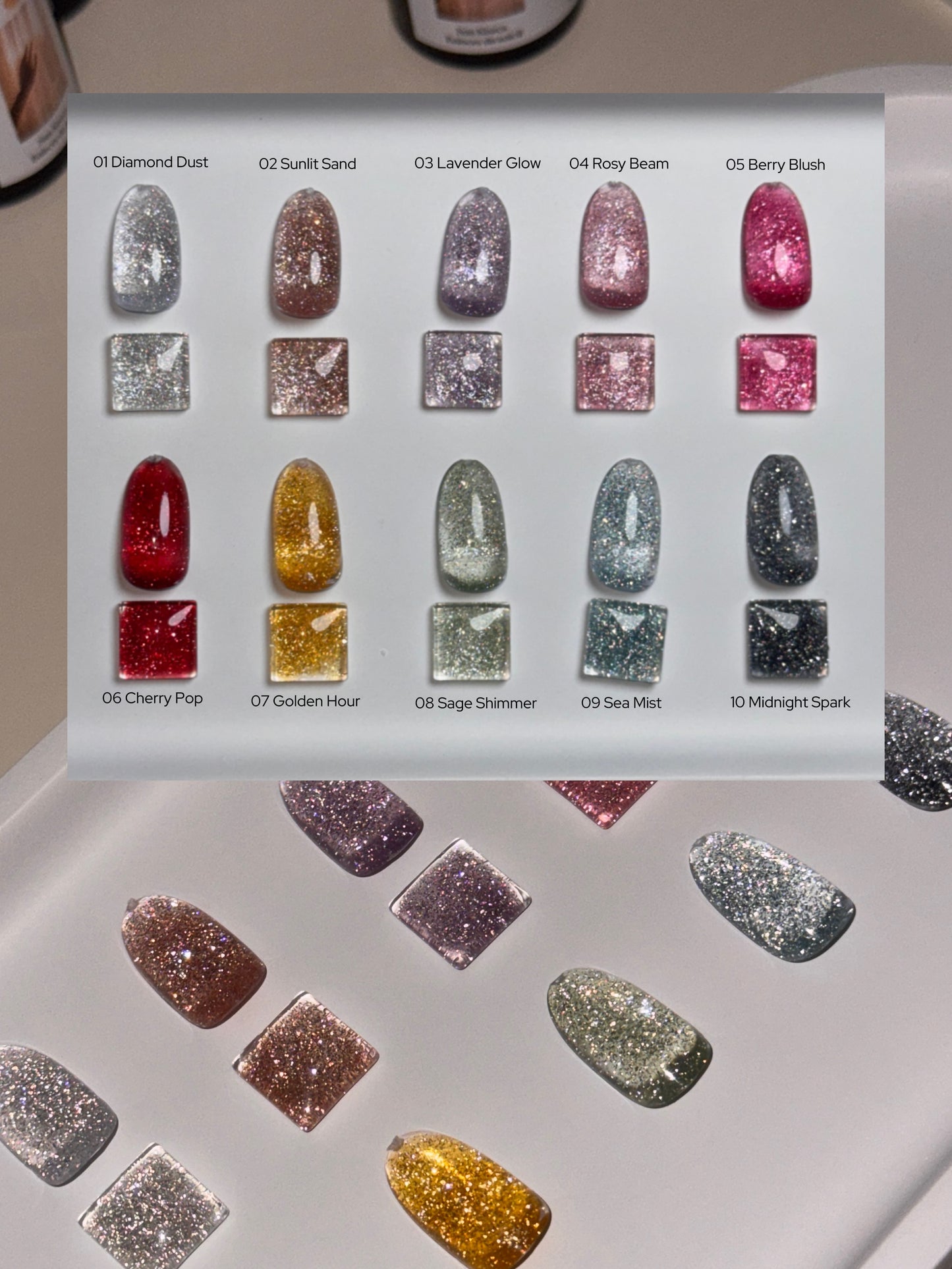 Sun Kisses Collection HEMA-Free Diamond Glitter Gel Set