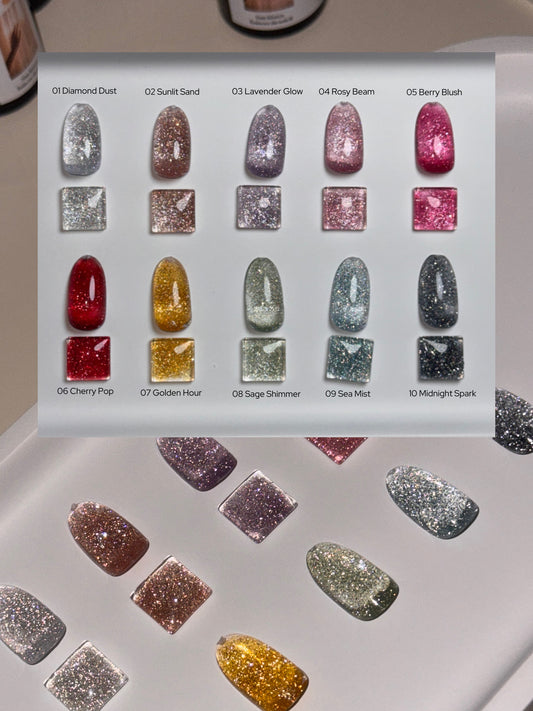 Sun Kisses Collection HEMA-Free Diamond Glitter Gel Set