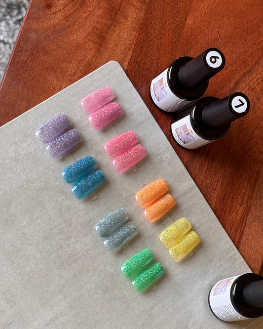 Flora Dew Collection HEMA-Free Diamond Glitter Gel Set