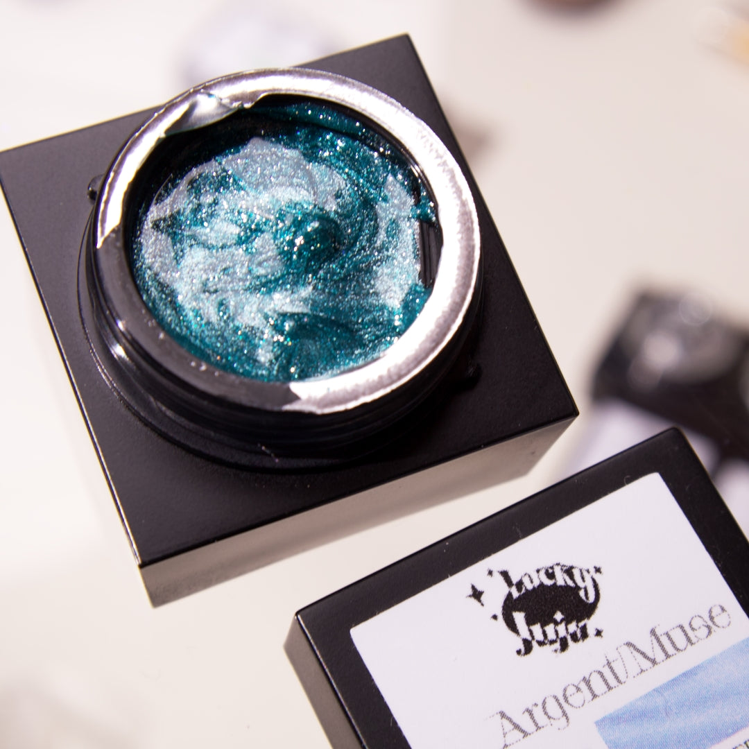 Argent Muse #03 Ocean Glint, HEMA-Free Glitter Art Gel
