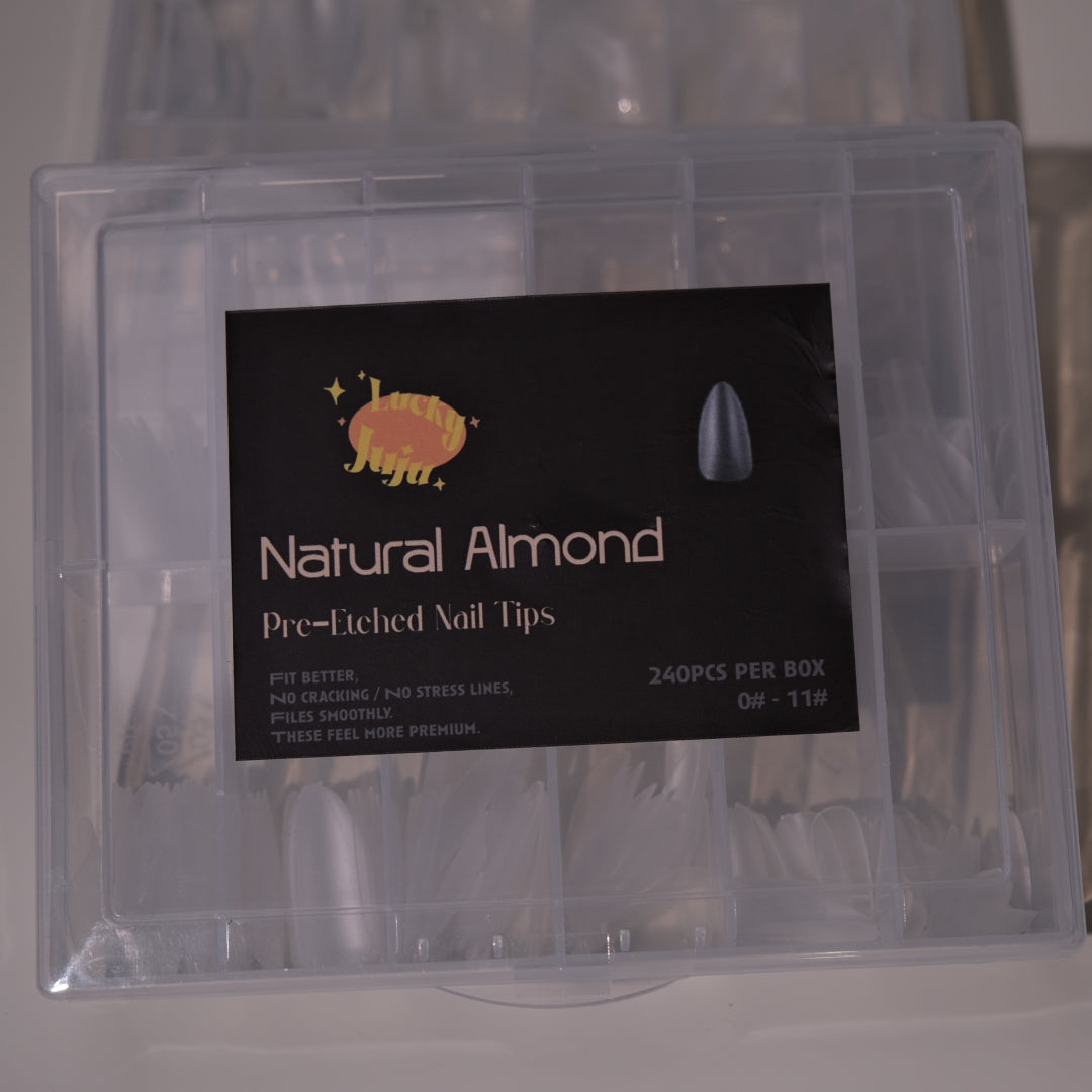 Natural Almond Nail Tips, Professional Extension Tips